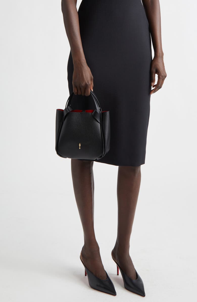 Christian Louboutin Mini Bettina Leather Tote, Alternate, color, Bk01 Black