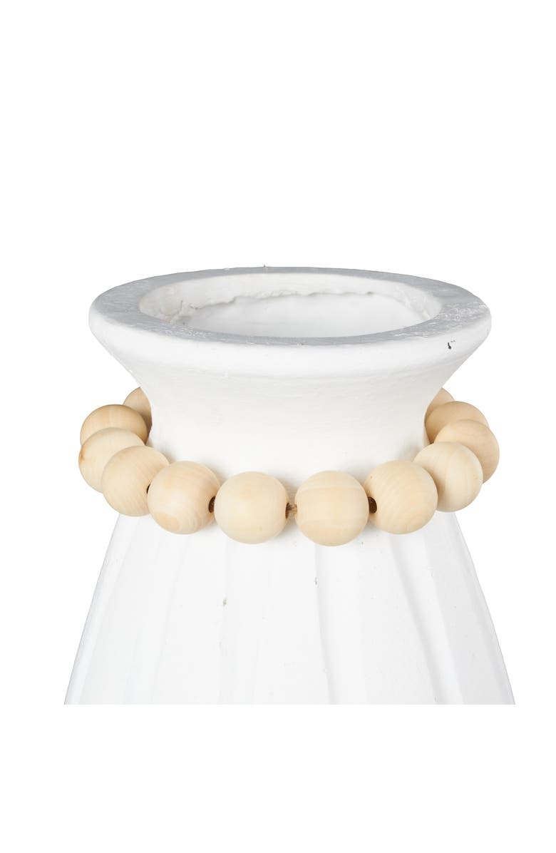 UMA Beaded Vase, Alternate, color, White