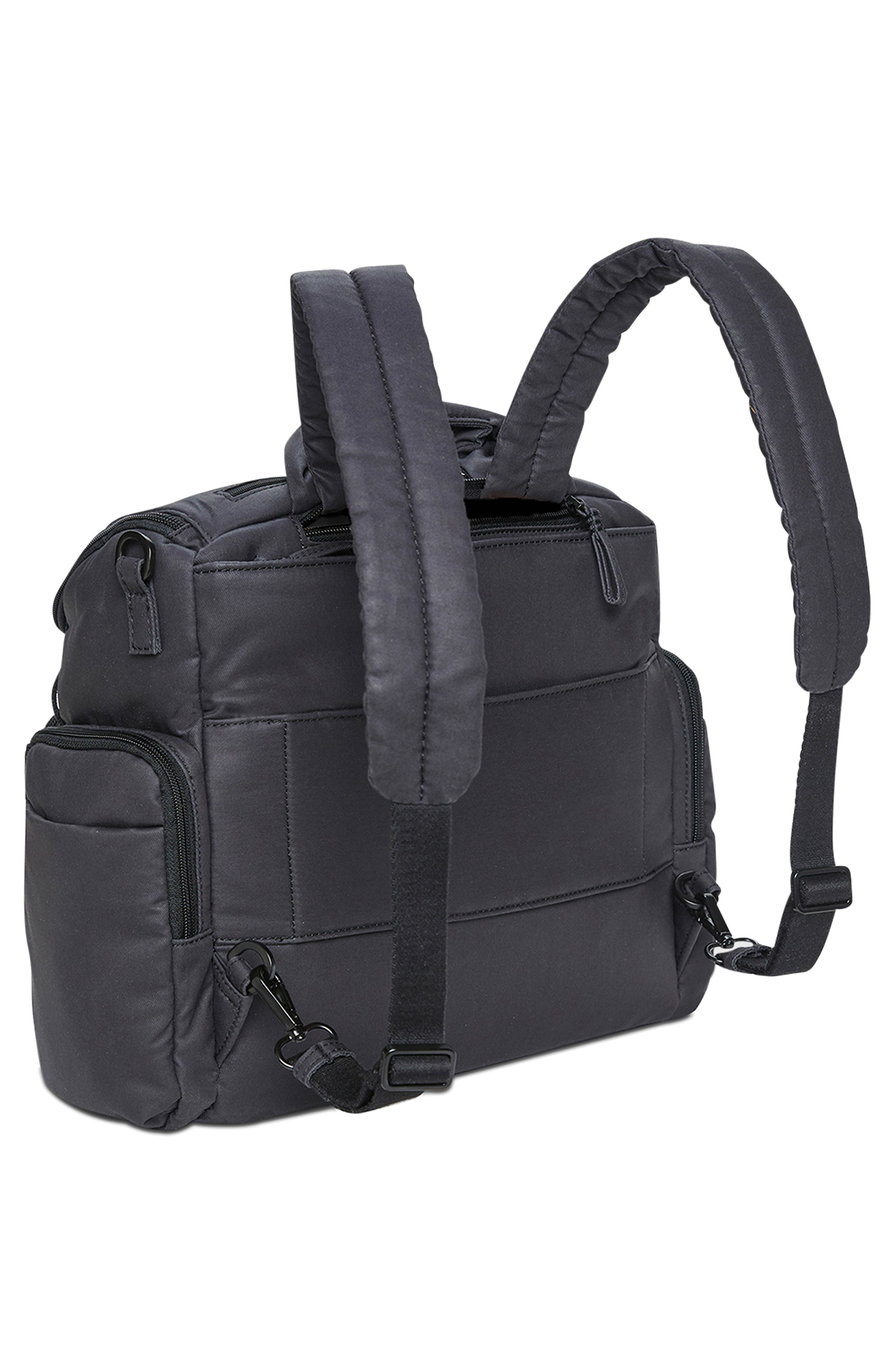 Caraa Medium Baby Nylon Diaper Bag, Alternate, color, Matte Black