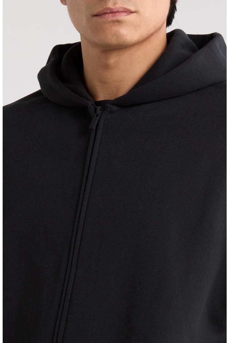 Classic Fit Fleece Zip Hoodie, Alternate, color, VINTAGE BLACK/ WHITE