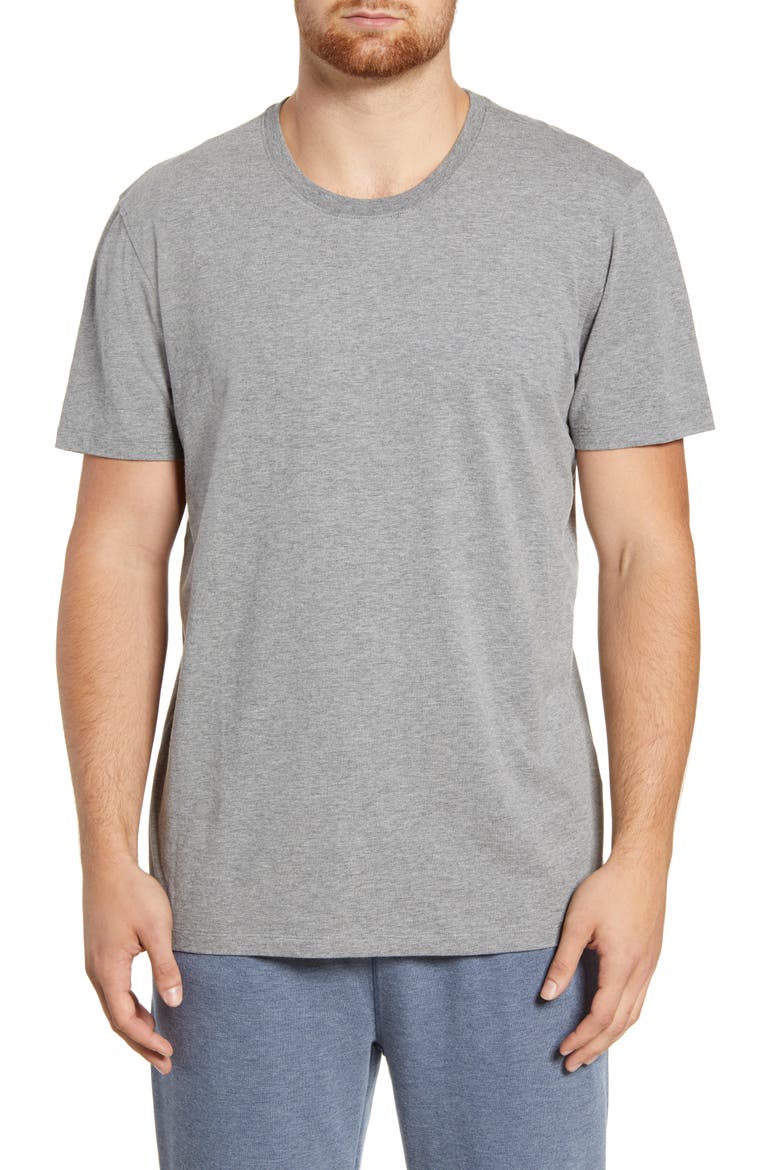 Stretch Cotton & Modal Crewneck T-Shirt, Main, color, GREY