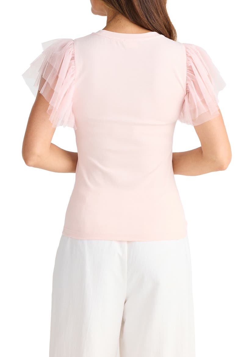 Chance Flutter Sleeve T-Shirt, Alternate, color, SOFT PINK