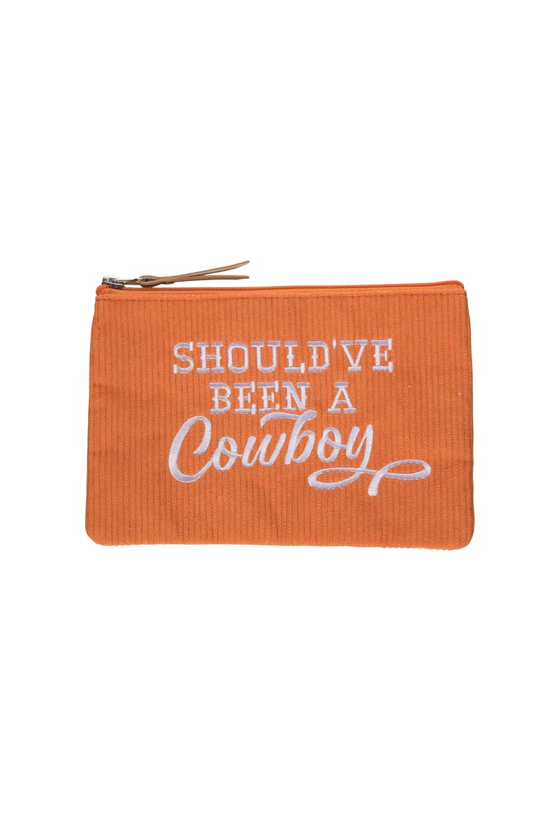 Should Have Been A Cowboy Corduroy Bag Polyester Orange, Main, color, Orange