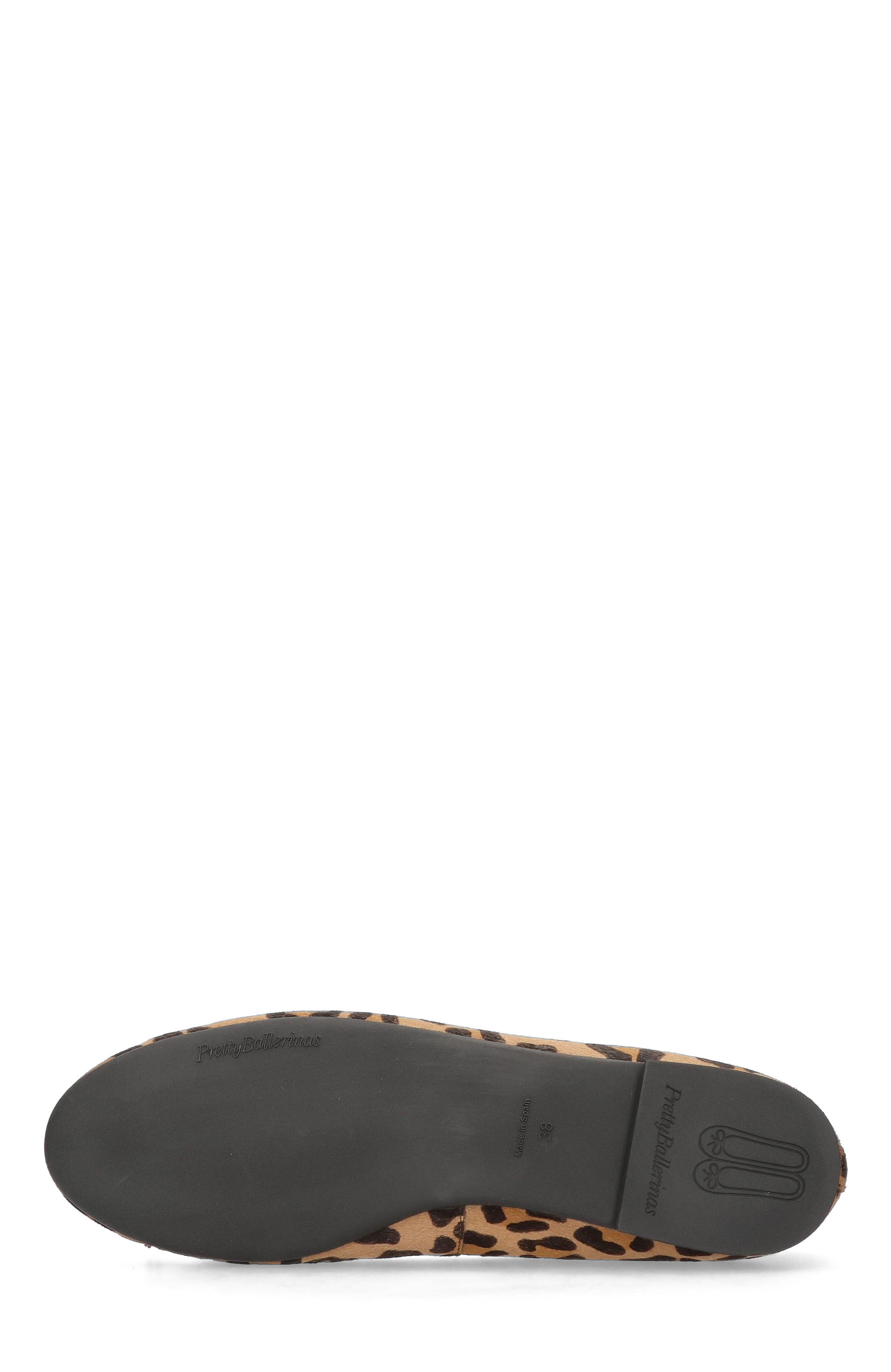 Pretty Ballerinas Round Toe Leopard Ballet Flat, Alternate, color, Black