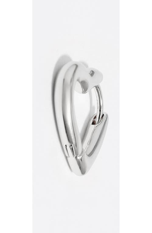 Bimba Y Lola Tall Heart Hoop Earrings In Silver