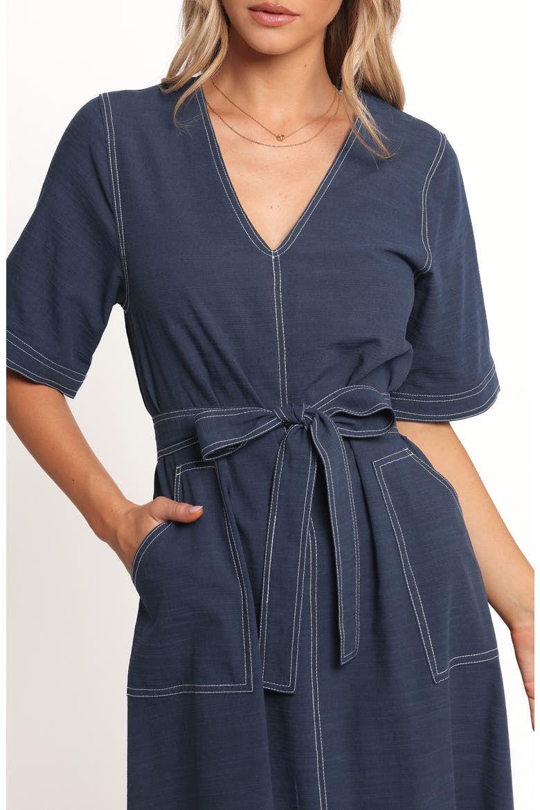 Kade Cotton Midi Dress, Alternate, color, BLUE