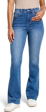 NIC+ZOE Side Panel High Waist Bootcut Ankle Jeans