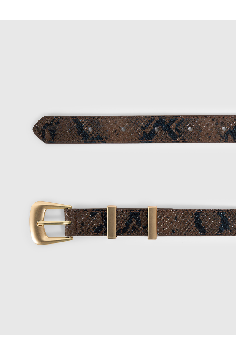 Lilian Python Belt, Alternate, color, Brown/Gold