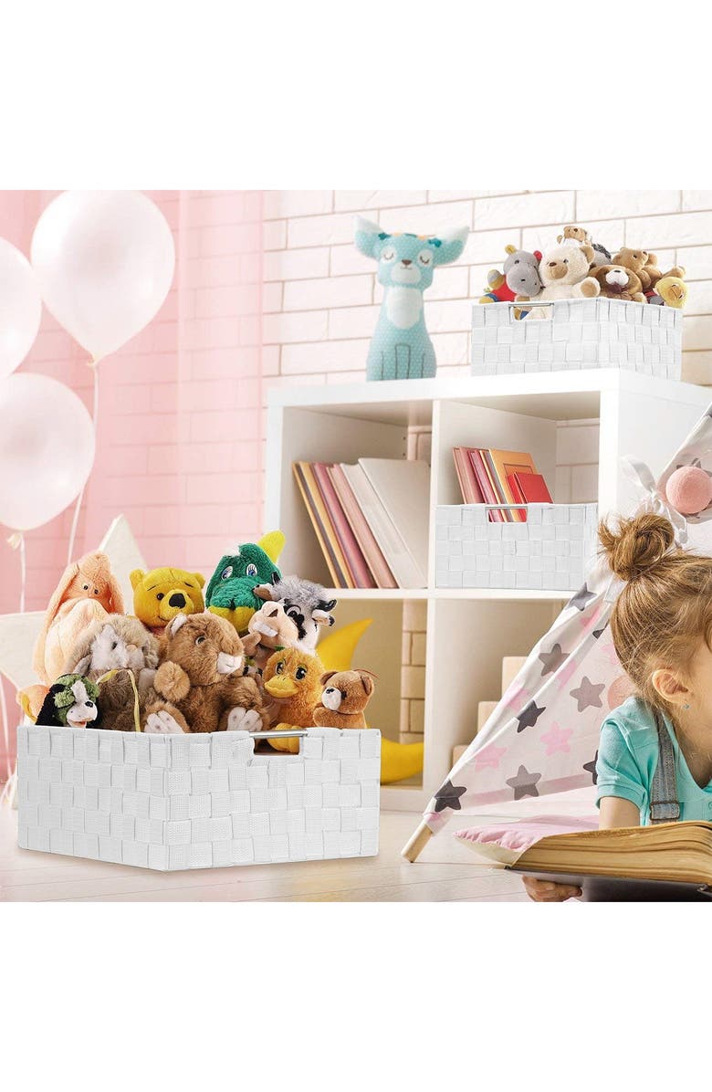 SORBUS White Weave 7-Piece Basket Set, Alternate, color, White