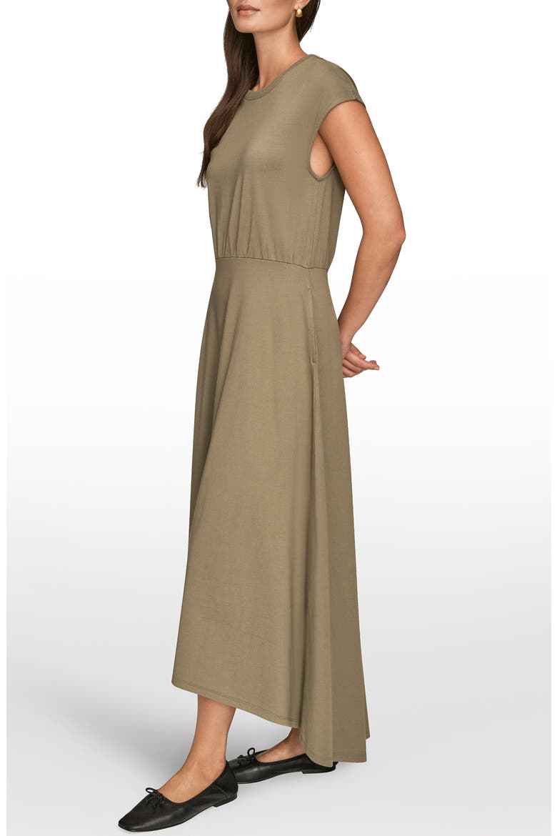 Cap Sleeve Maxi Dress, Alternate, color, KHAKI GREEN