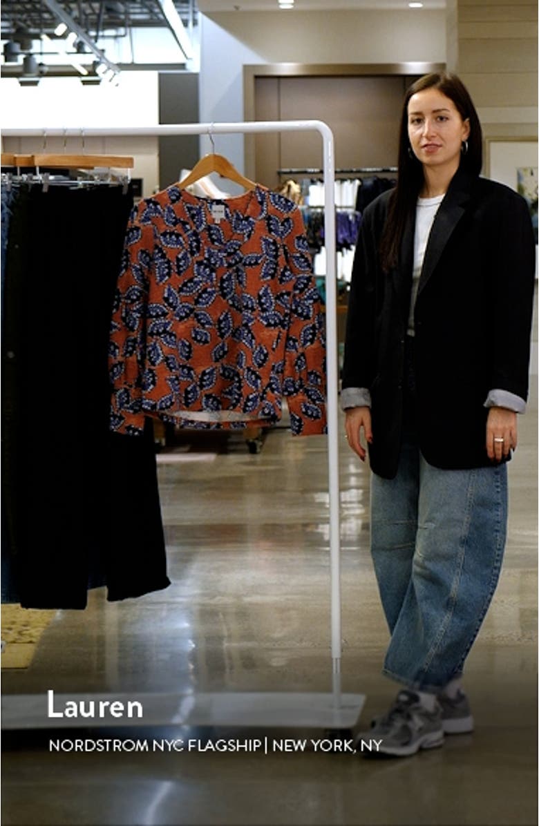 Amber Blues V-Neck Blouse, sales video thumbnail