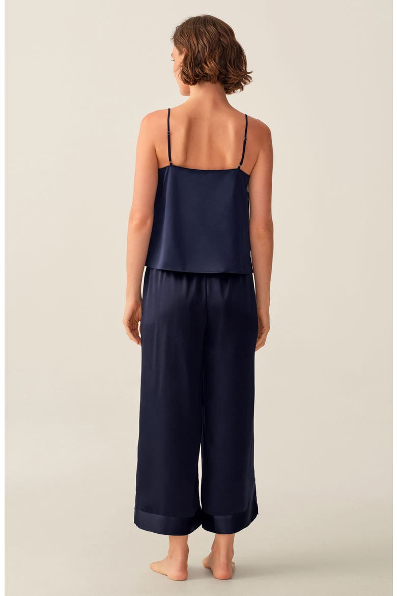 Silk Pajama Camisole, Alternate, color, NAVY