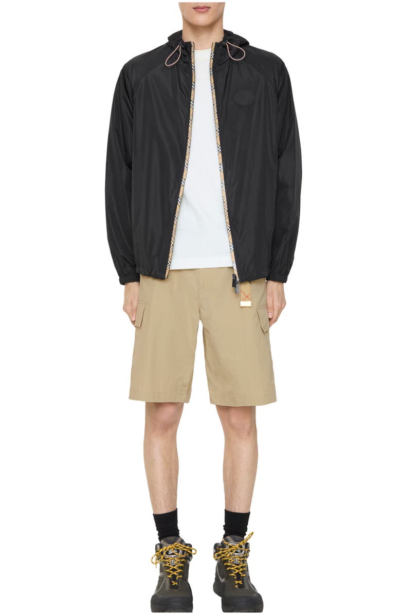 Burberry Nylon Cargo Shorts, Main, color, Sparrow Beige
