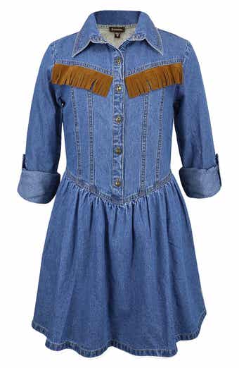 Kids' Western Drop Waist Denim Dress