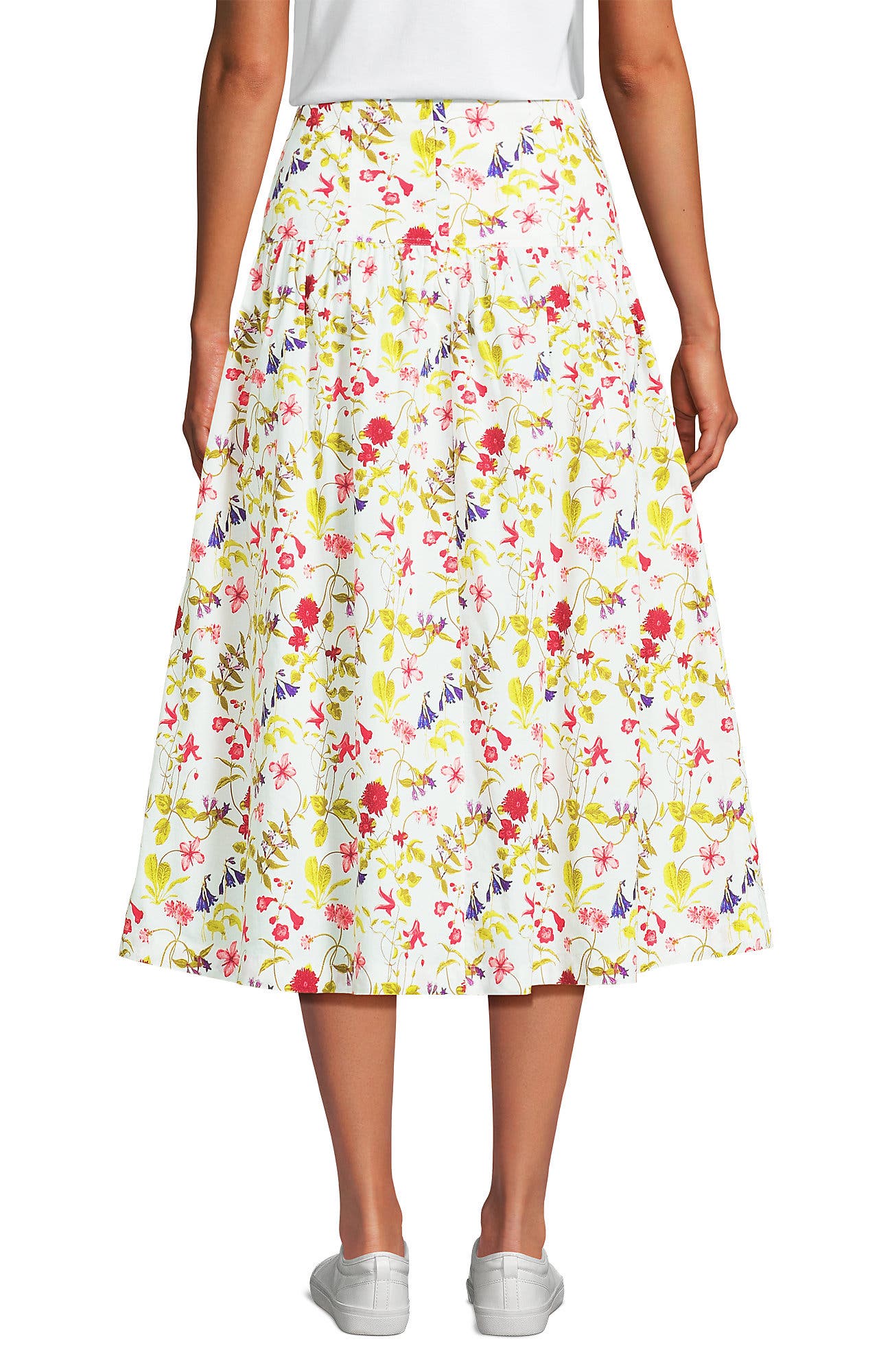 Poplin Drop Waist Midi Skirt - image 2