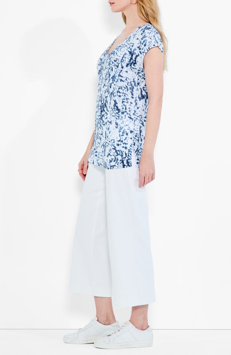 NZT by NIC+ZOE Daydream V-Neck Linen Blend T-Shirt, Alternate, color, 