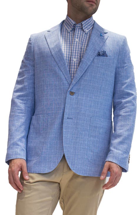 Micro Plaid Linen Blend Sportcoat