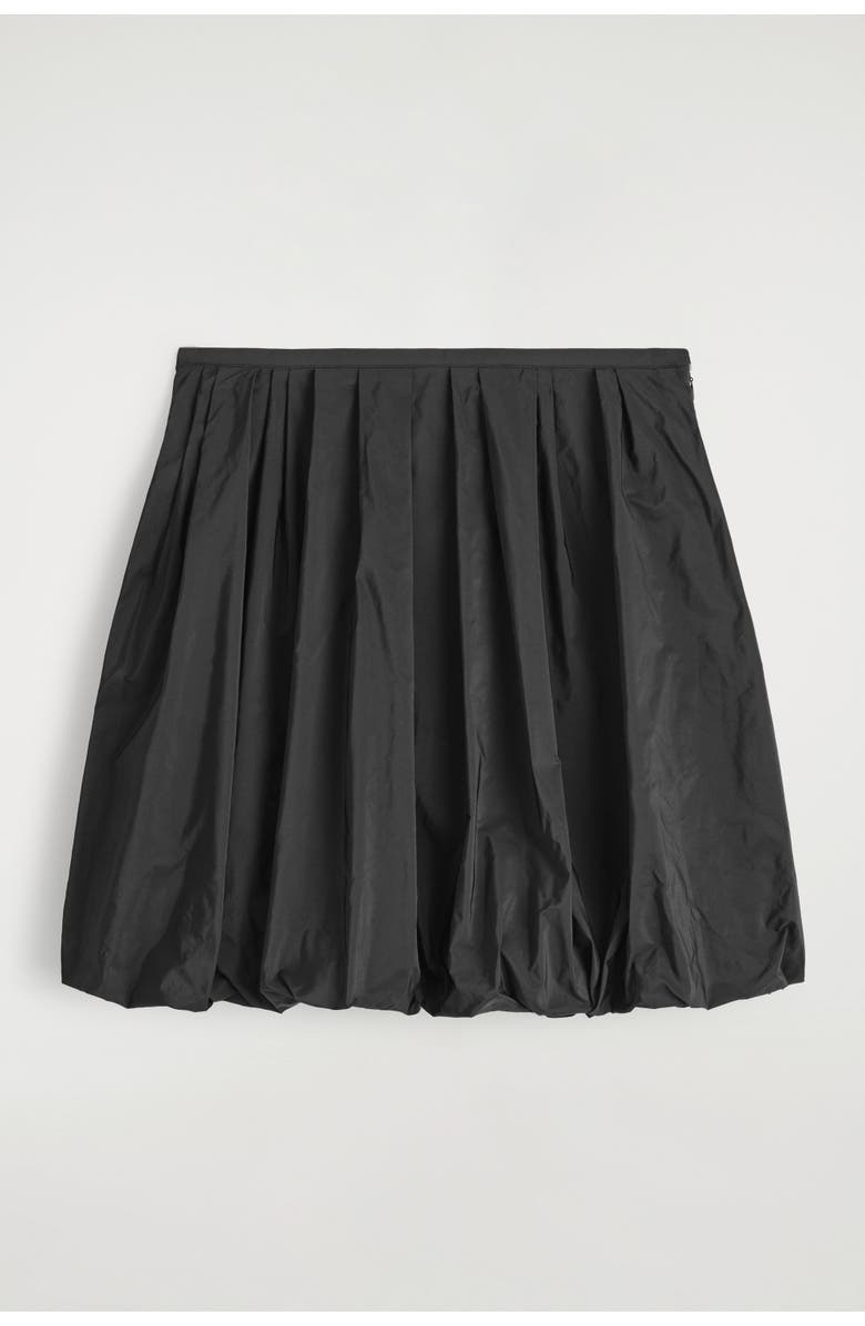 COS Bubble-Hem Mini Skirt, Alternate, color, Black