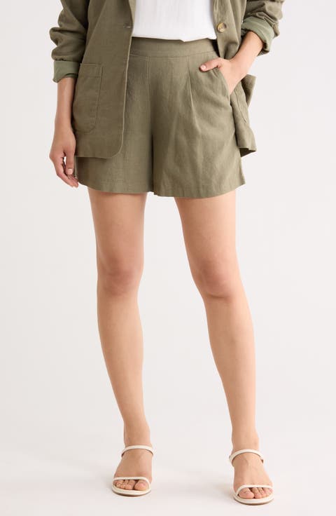 Linen Blend Shorts
