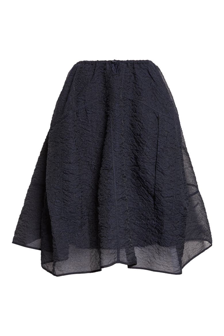 Fosia Matelassé Midi Skirt, Alternate, color, NAVY