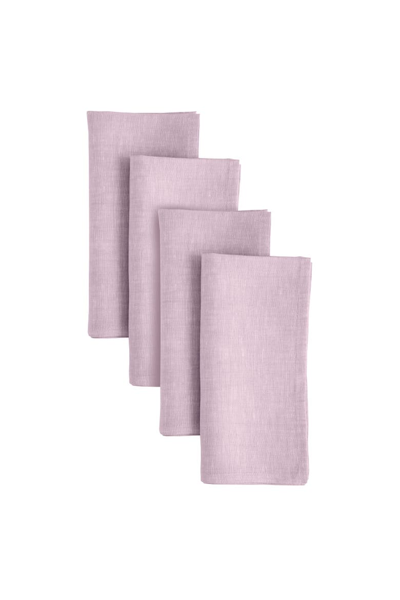 Linen Dinner Napkins Set of 4, 20 x 20" - Athena, Main, color, Chambray Lavender