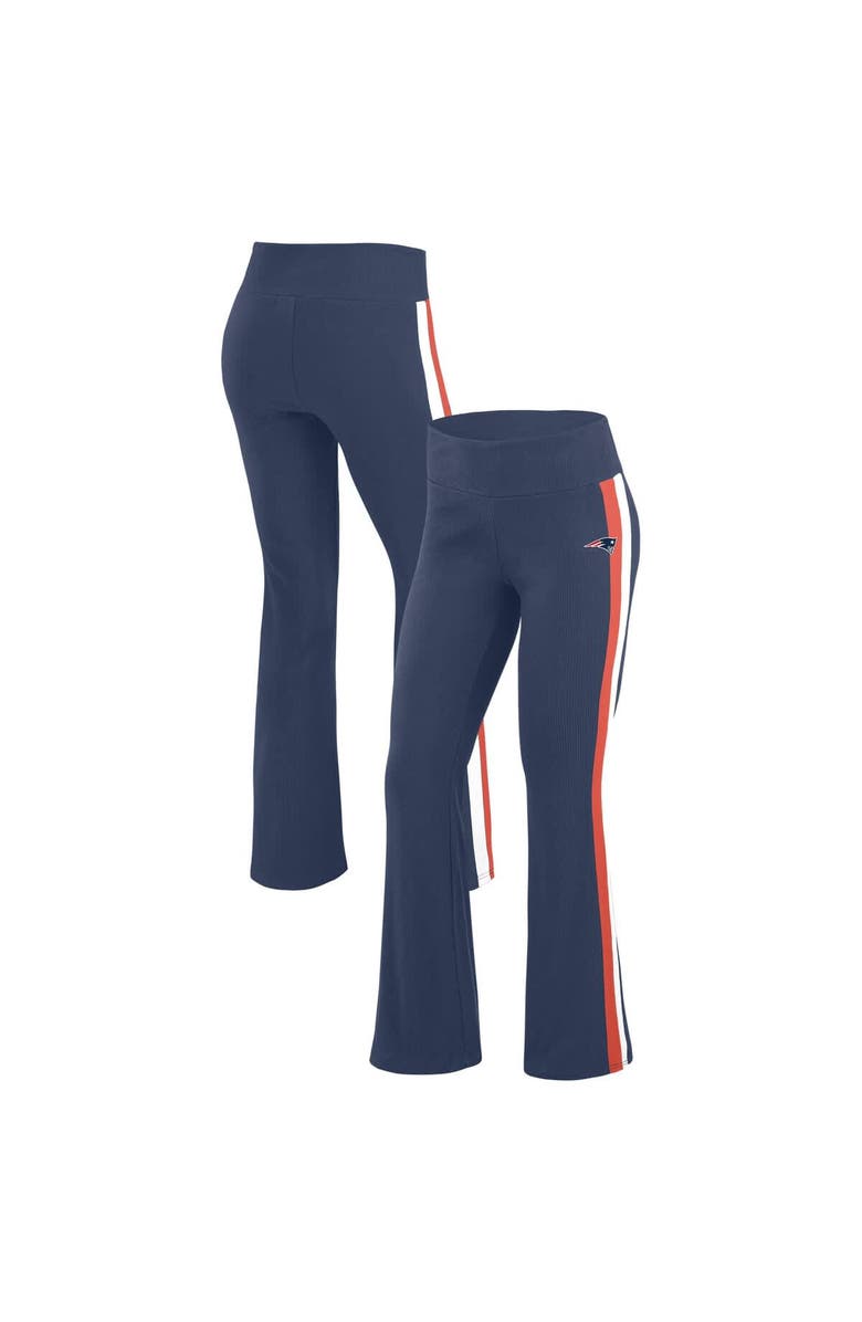 WEAR by Erin Andrews Women's WEAR by Erin Andrews Navy New England Patriots Tri-Blend Yoga Pants, Main, color, Navy