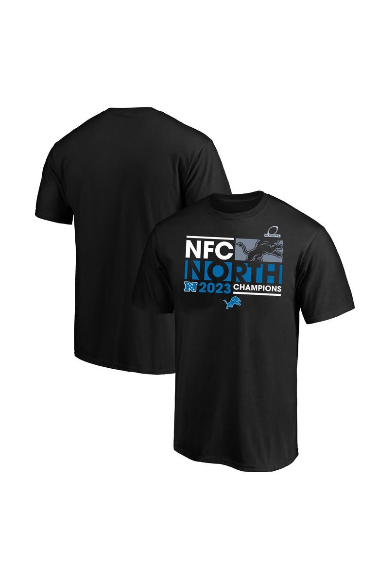 FANATICS Men's Fanatics Branded Black Detroit Lions 2023 NFC North Division Champions Big & Tall T-Shirt, Alternate, color,