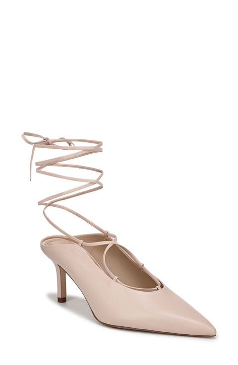 Sloan Ankle Wrap Pointed Toe Mule Pump (Women)