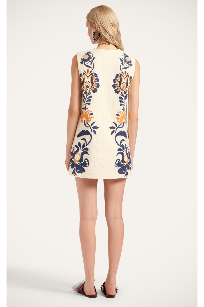 Cream Soda Tunic Placée, Alternate, color, Selva Placée Blue