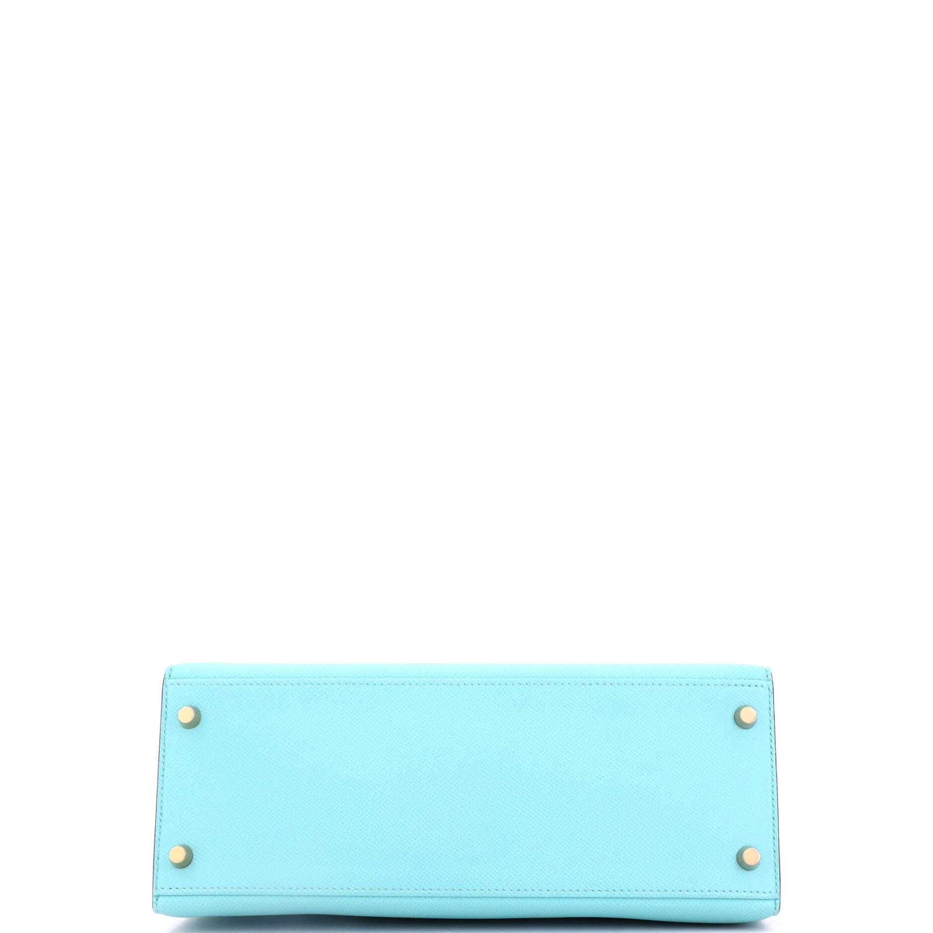 Pre-Owned Hermes Kelly Handbag Blue Epsom with Gold Hardware 28, Alternate, color, Bleu Atoll