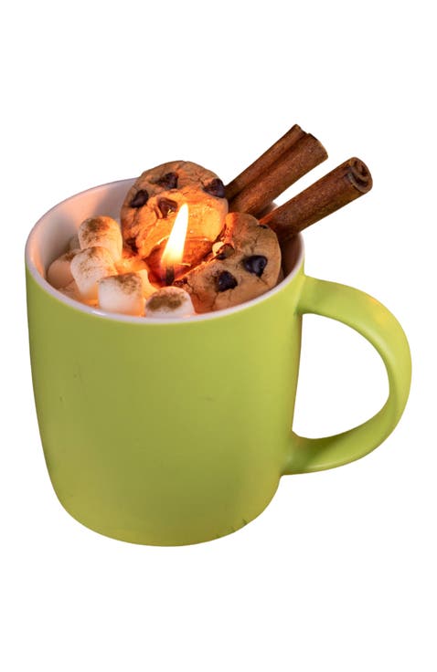 Fireside Cocoa Candle Mug Realistic Food Candle