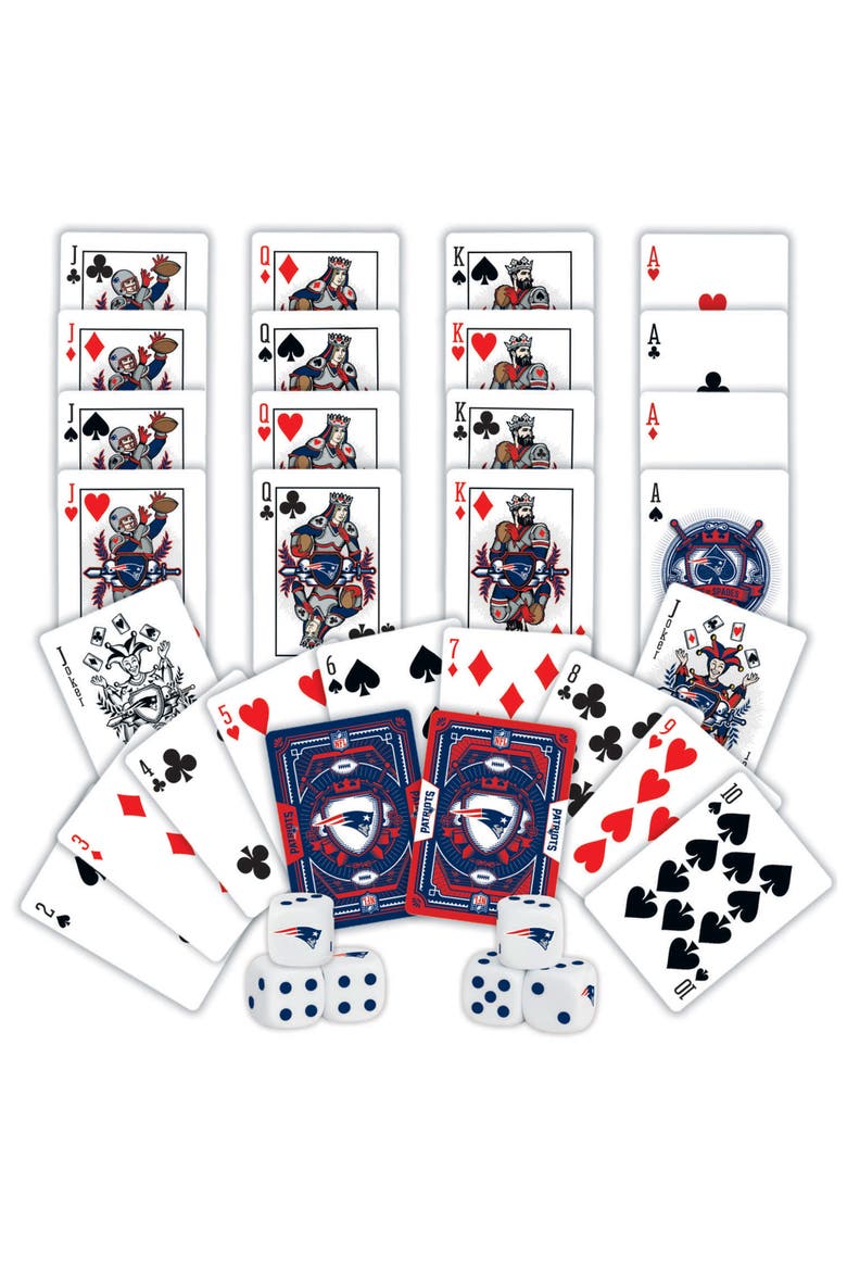 New England Patriots Cards & Dice Set, Alternate, color, Multicolor