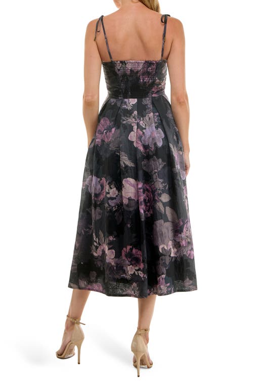 Socialite Corset Midi Sundress In Multi