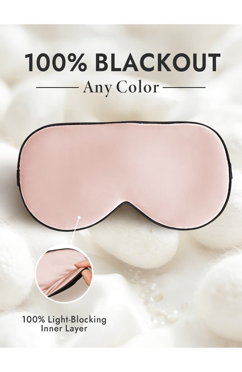 SILKSILKY Pure Silk Elastic Band Sleep Eye Mask, Alternate, color, Pink