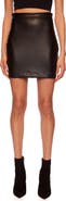 Susana Monaco Faux Leather Miniskirt