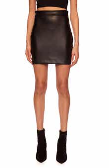 Susana Monaco Faux Leather Miniskirt