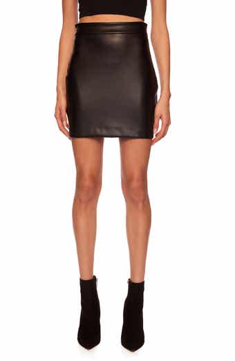 Susana Monaco Faux Leather Miniskirt