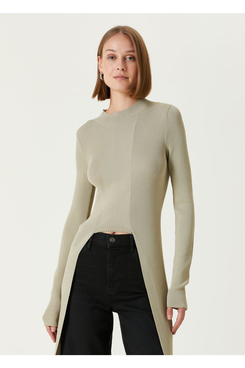 Tailed Knit Top, Alternate, color, beige