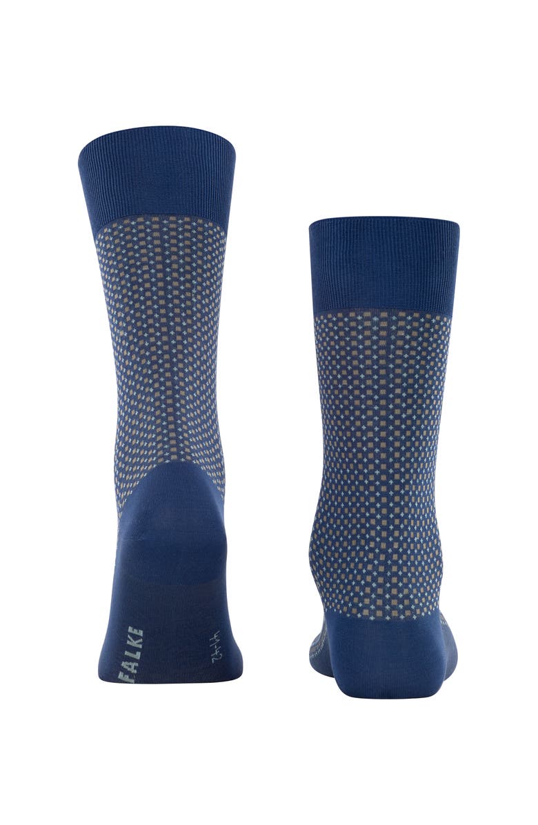 Falke Uptown Tie Patterned Dress Socks, Alternate, color, Royal Blue