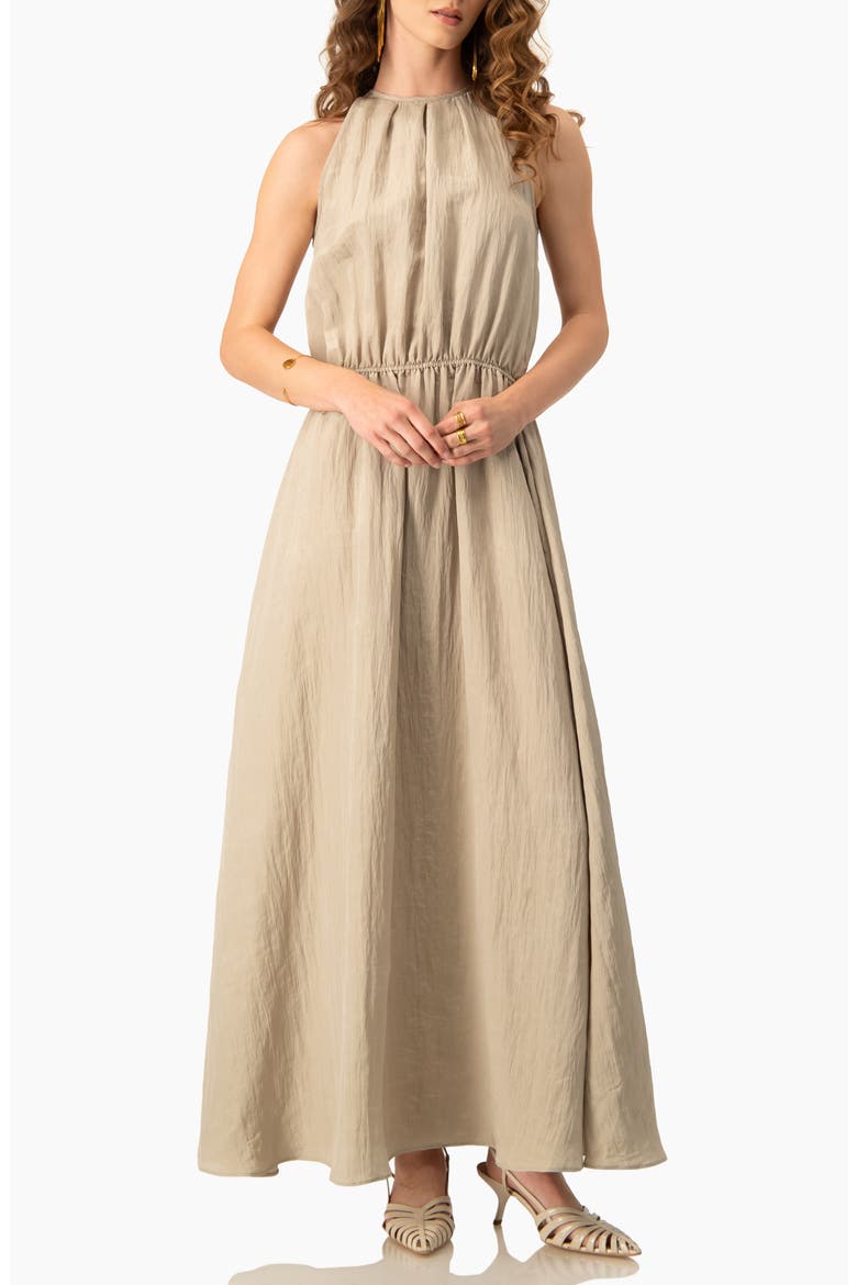 a line dress with cinched waist Cinched Pleated Waist Detail A-Line Mini Dress - SMALL / White