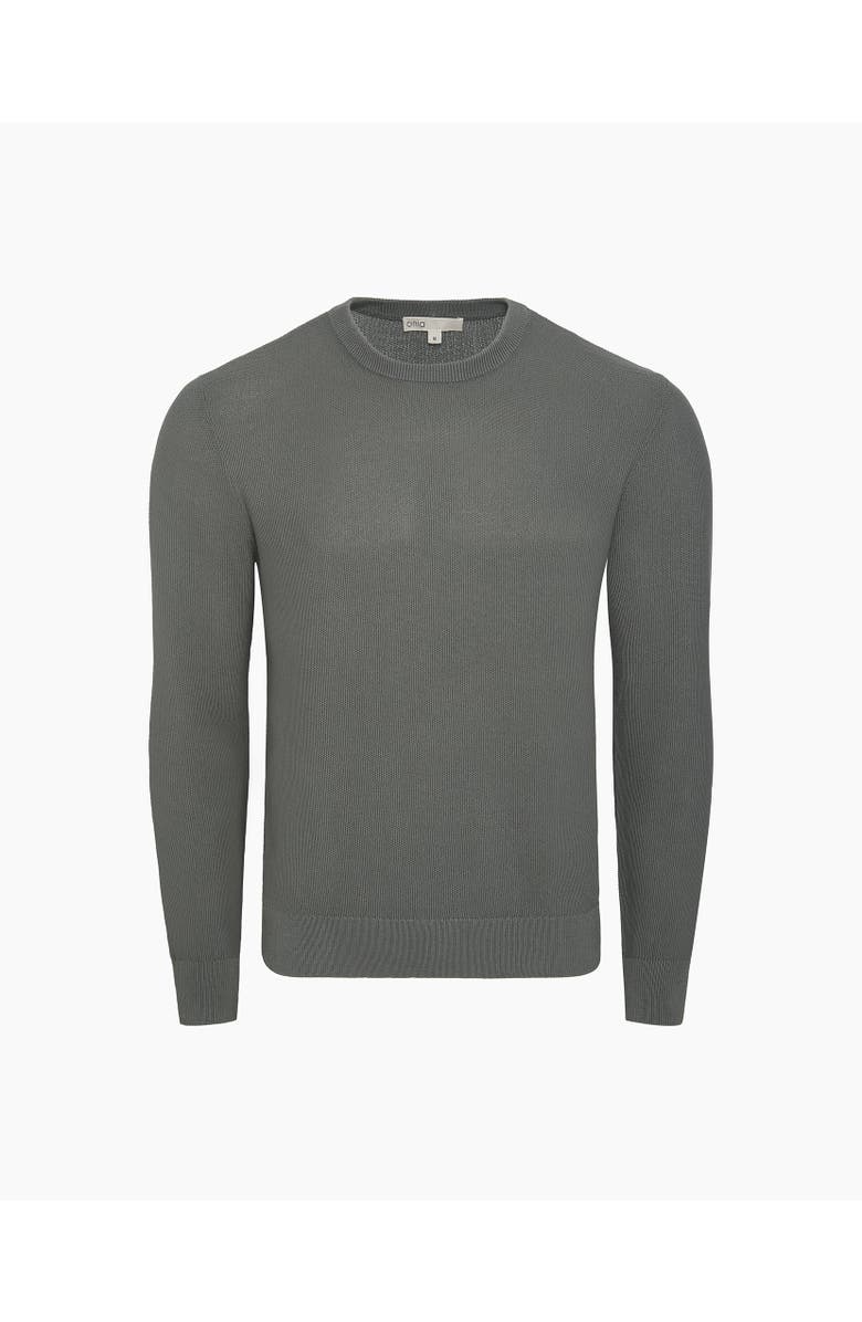 Onia Pique Crewneck Sweater, Alternate, color, Agave