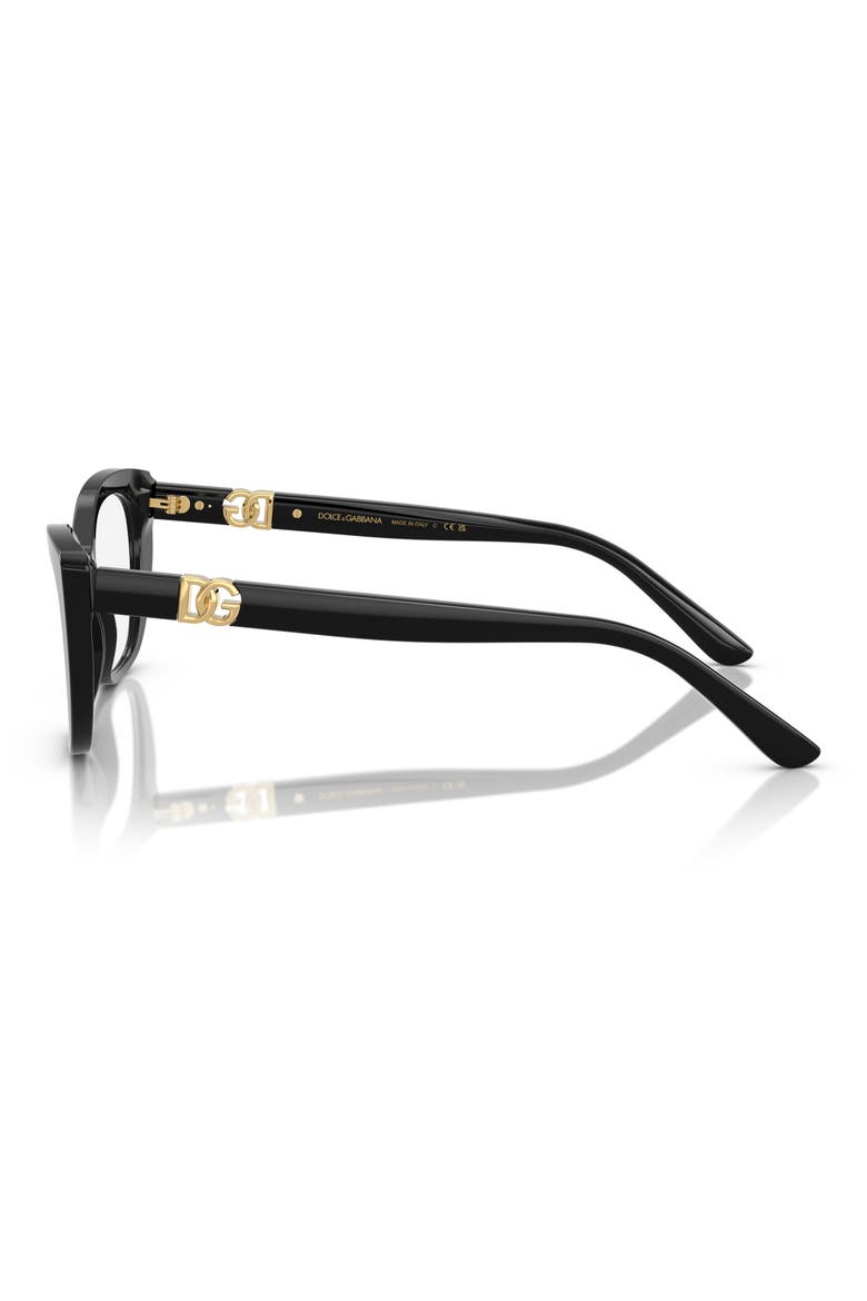 54mm Cat Eye Optical Glasses, Alternate, color, BLACK