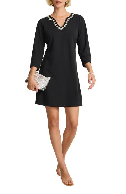 Darcy Jeweled Shift Dress