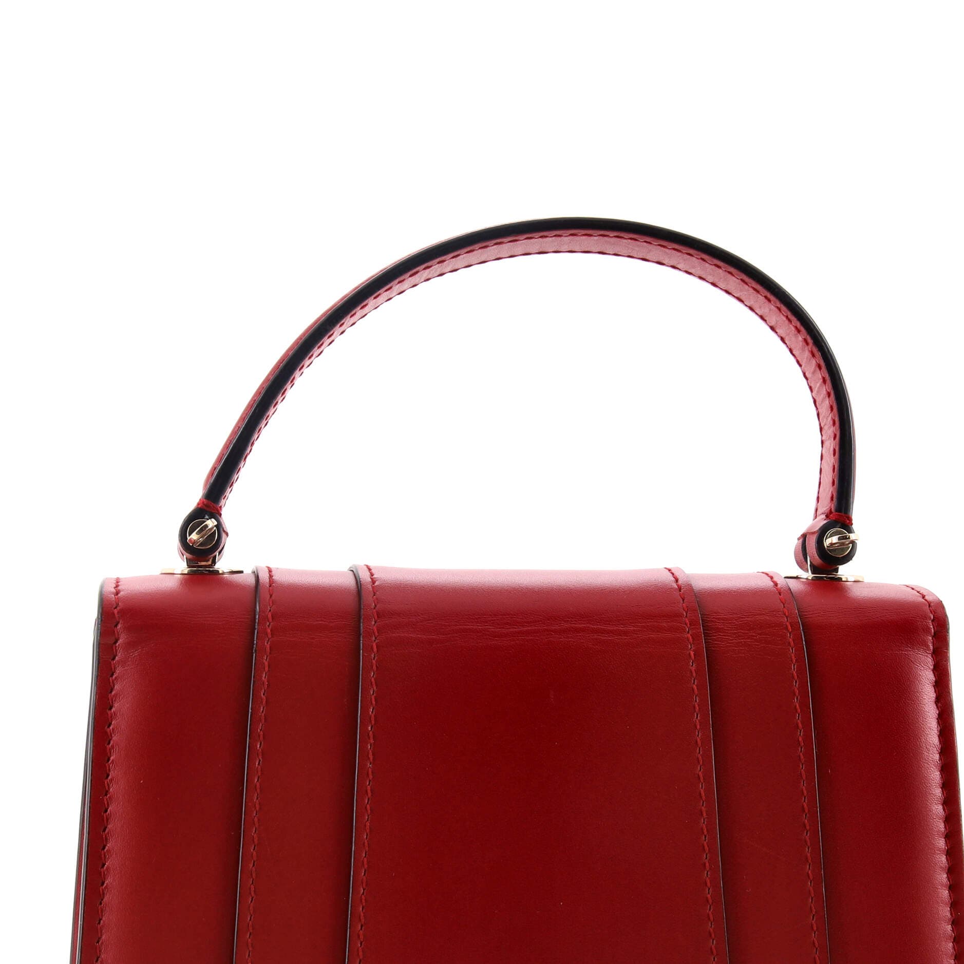 Serpenti Forever Top Handle Bag Leather Small, Alternate, color, Red