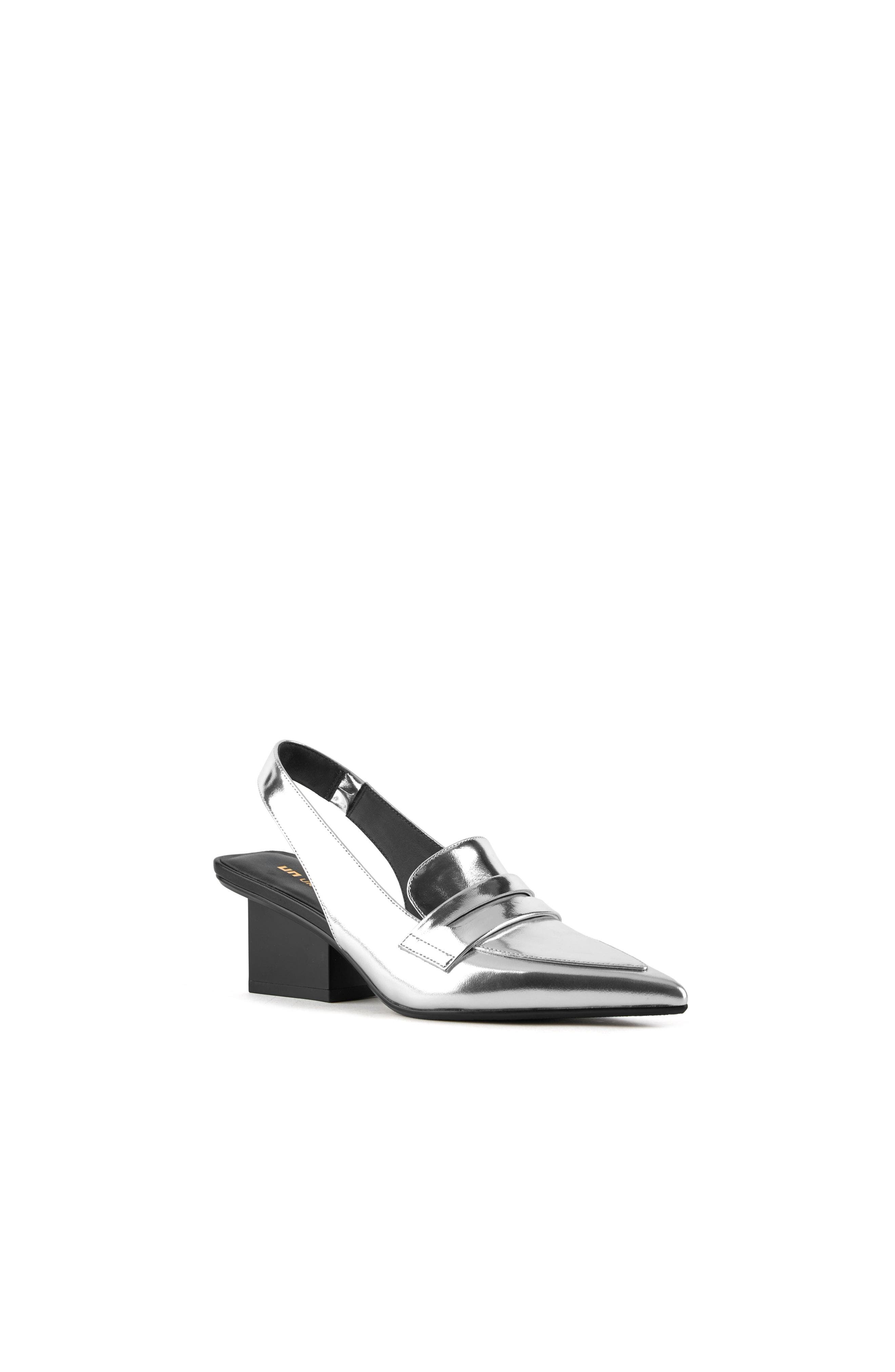 Raila Loafer Mid Pumps, Alternate, color, Silver