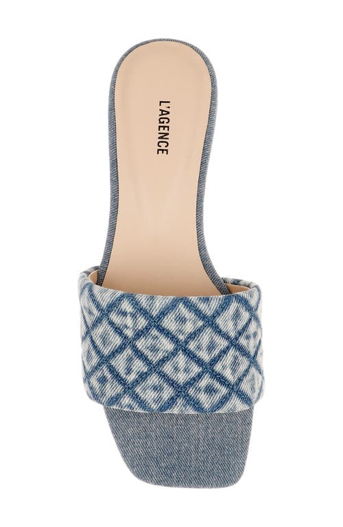 L Agence Aloise Sandal In Light Denim