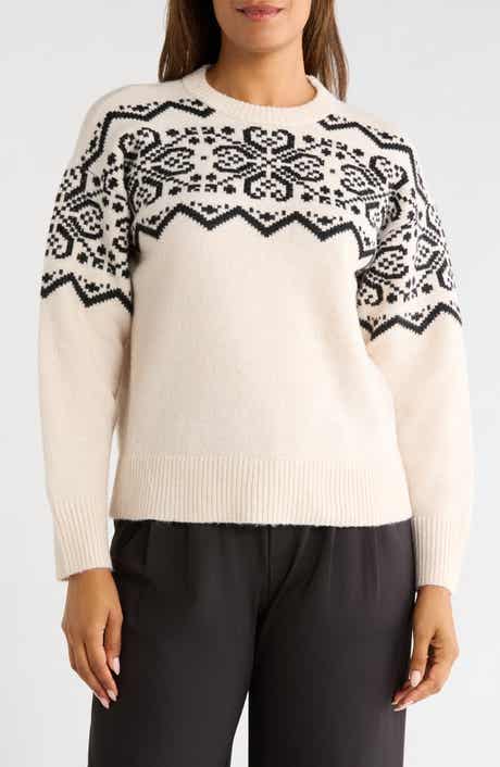 Fair Isle Rhinestone Sweater
