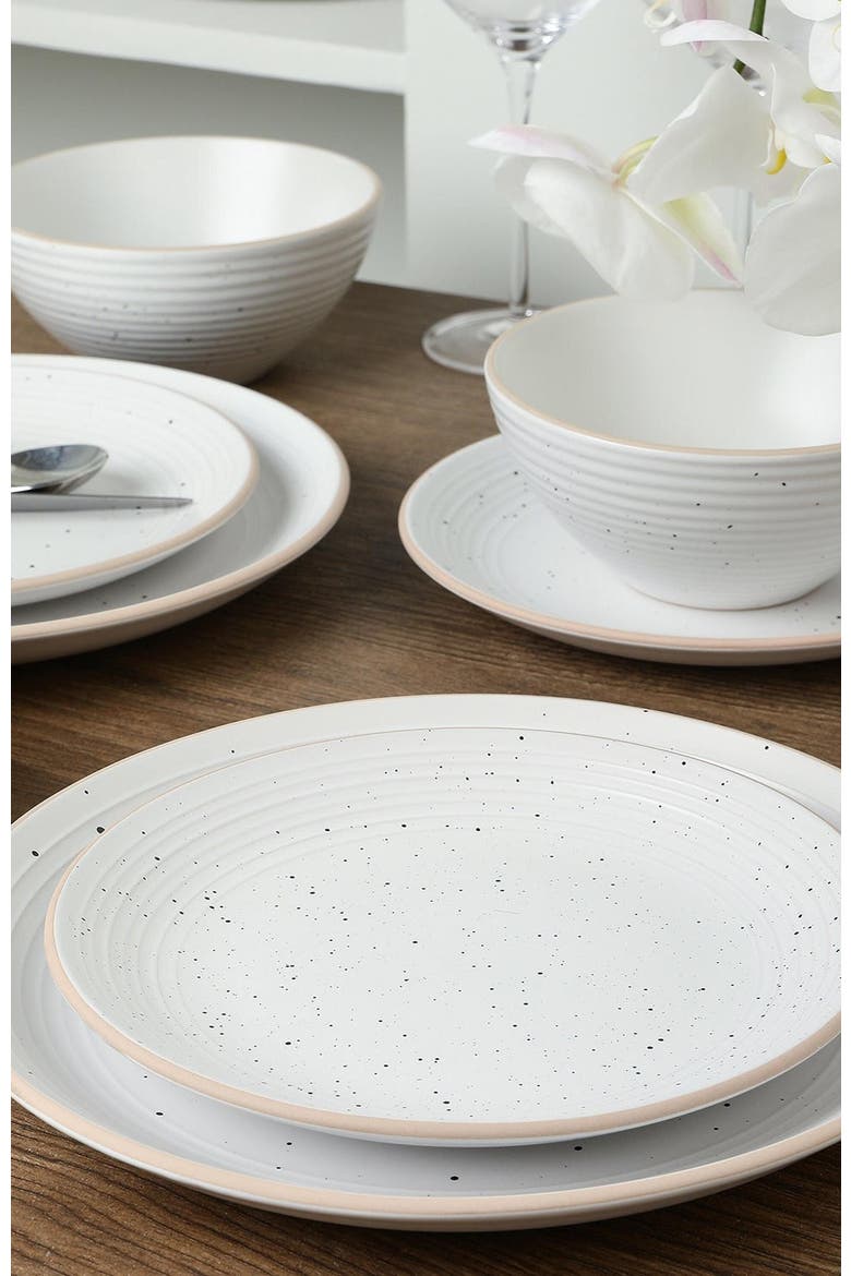 Lauren Stoneware 16-Piece Dinnerware Set, Alternate, color, Off White
