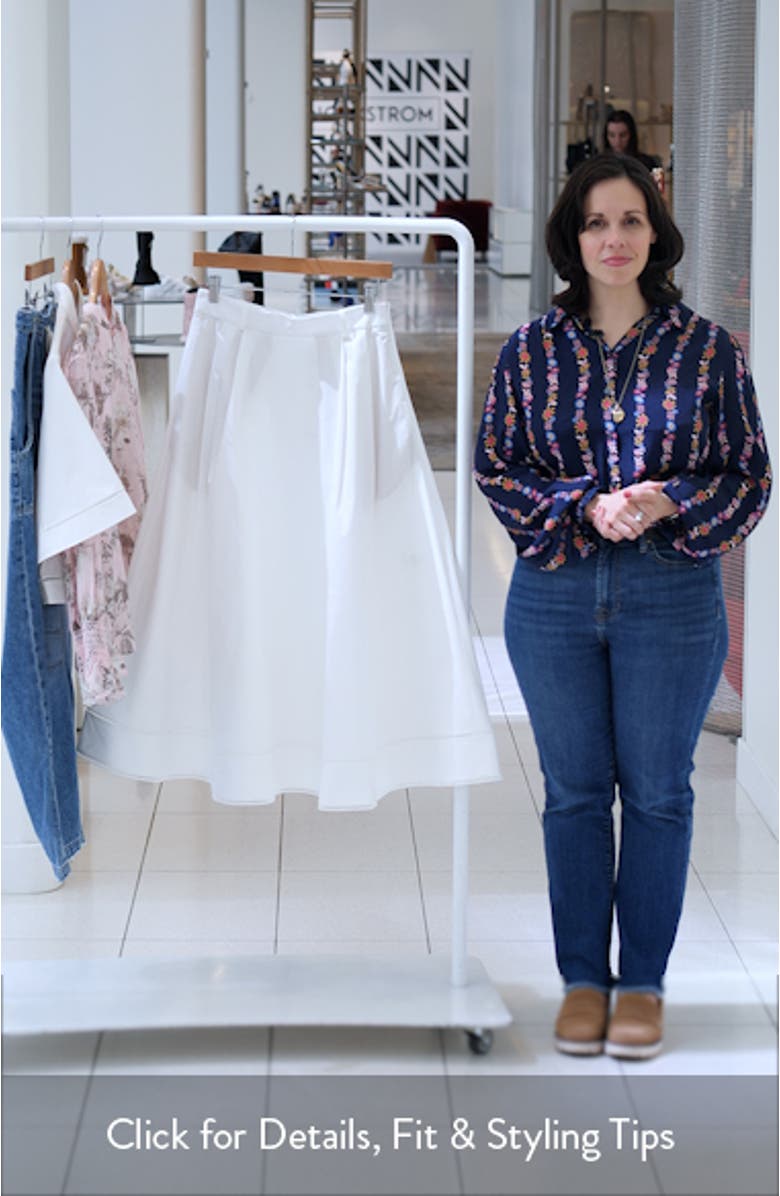 Ladder Stitch Inset Cotton Skirt, sales video thumbnail