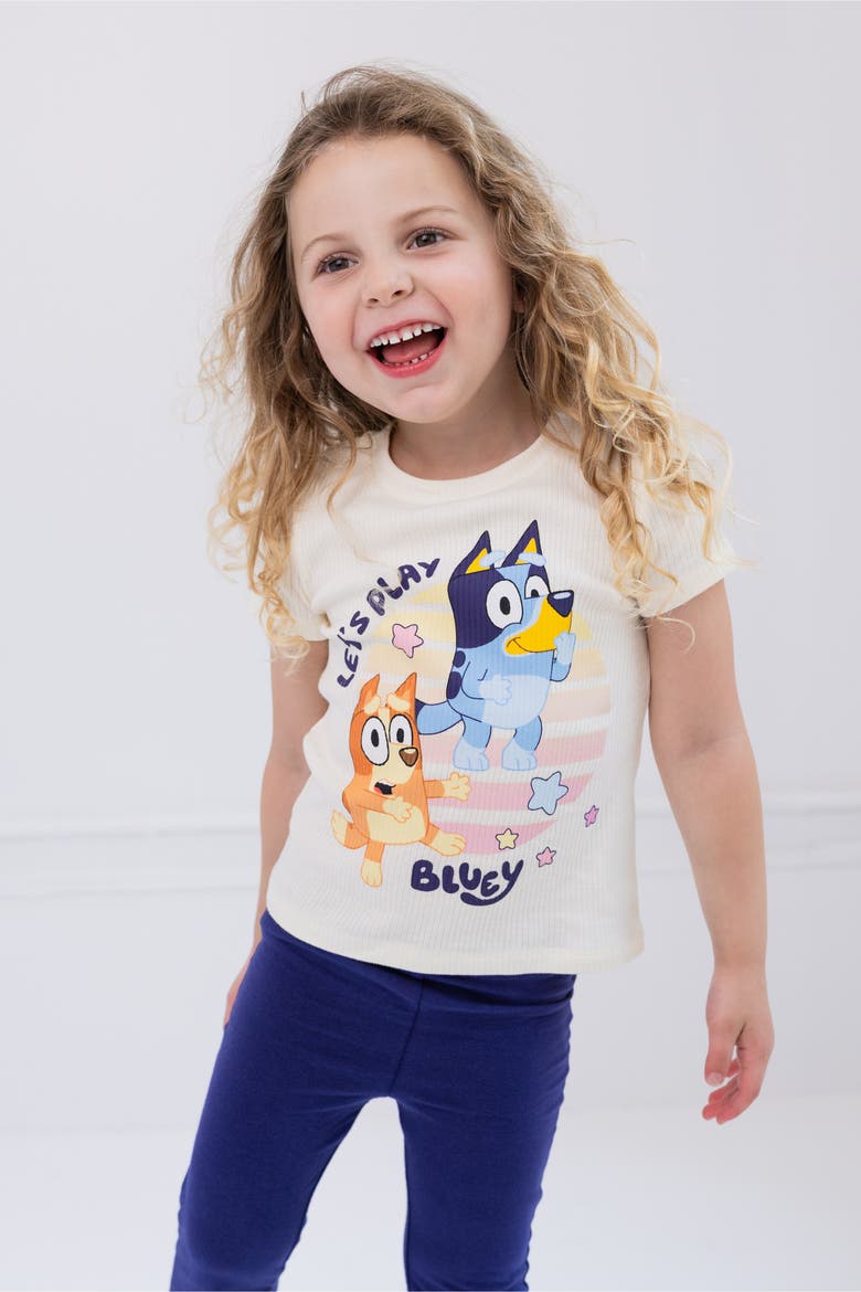 Zip-Up Hoodie T-Shirt and Pants Set, Alternate, color, Bluey Bingo Blue Navy
